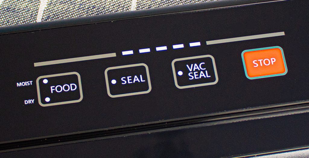 STOP knop vacuummachine